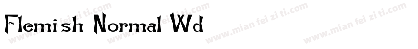 Flemish-Normal Wd字体转换